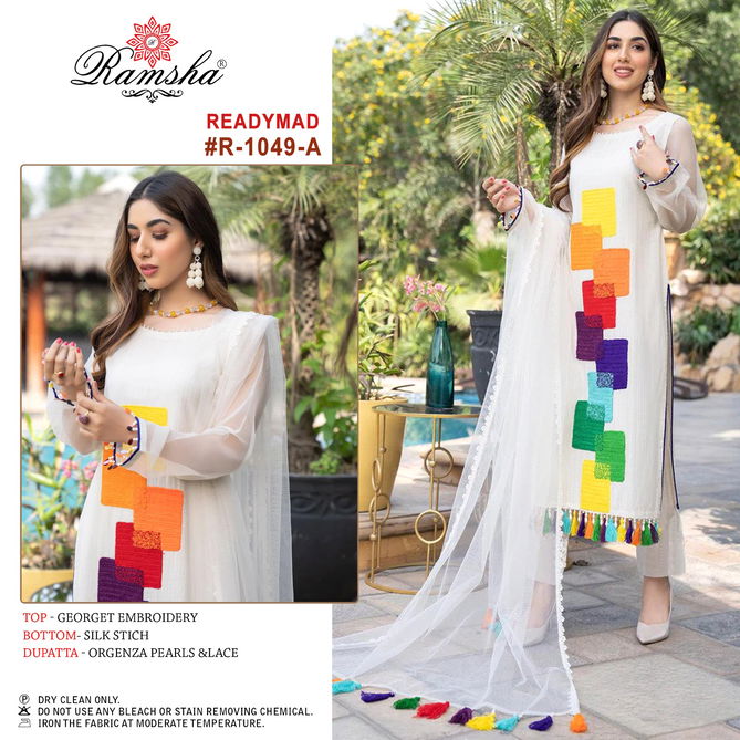 R 1049 By Ramsha Readymade Pakistani Suit Catalog